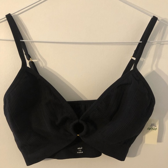Black & Gold Aerie Bralette - Picture 1 of 5